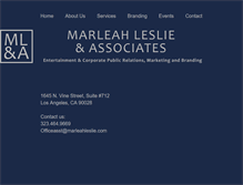 Tablet Screenshot of marleahleslie.com